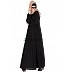 Pin-tuck abaya in Black color Pin-tuck abaya in Black color